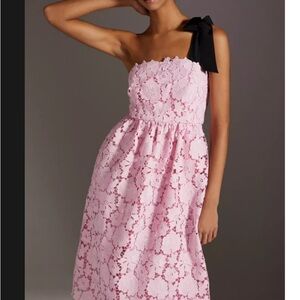 Anthropologie Maeve Sz 6 Pink One-Shoulder Dress